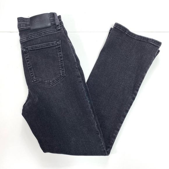 EVERLANE Authentic Stretch Slim Bootcut Jeans High Rise in Washed Black Size 25 - Picture 8 of 9